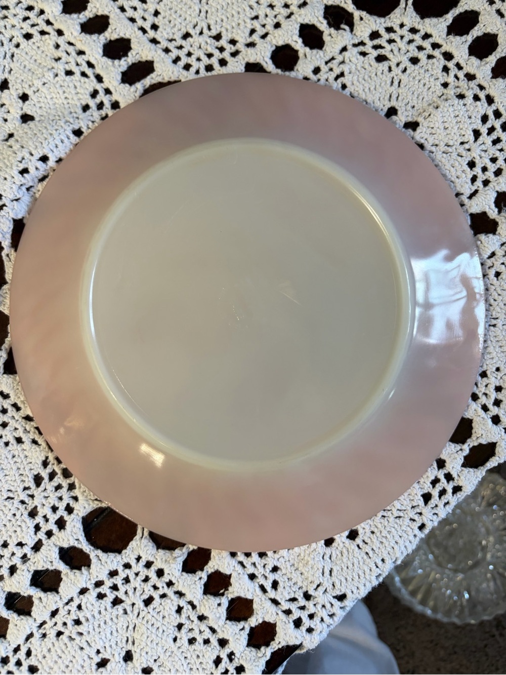 Vintage Fire King Pink Swirl Dinner Plate - Picture 2 of 2